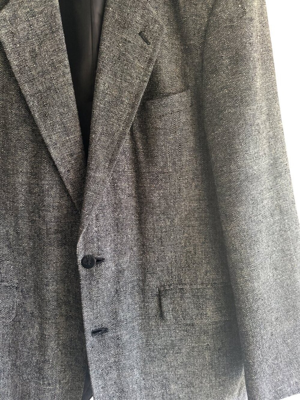 Gianelli Mens 42L Dress Sports Tweed Jacket 100% Pure Silk Grey - Picture 4 of 11